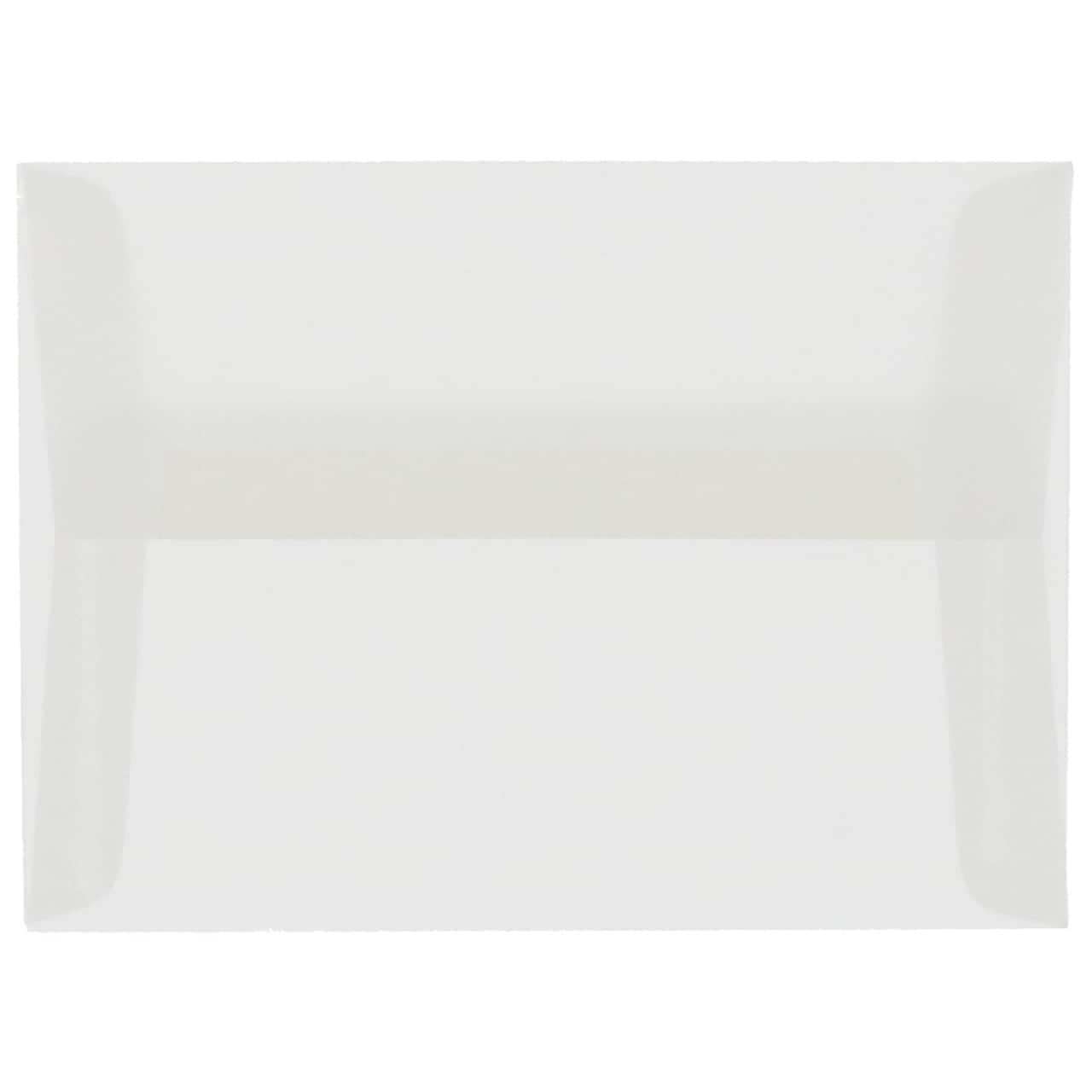 JAM Paper A9 Clear Translucent Vellum Invitation Envelopes, 25ct.